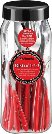 Amefa Bistro Set de Tacâmuri Inoxidabil Negre 24buc
