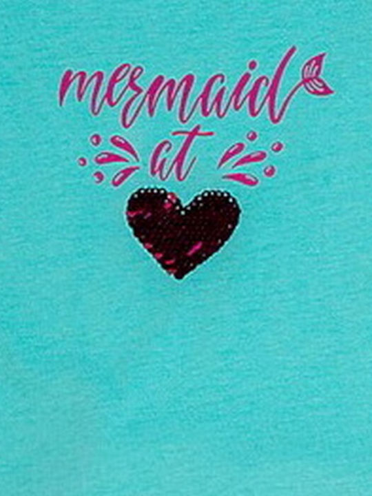 Ako Kids Set with Shorts Summer 2pcs Turquoise Mermaid at heart