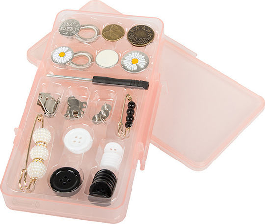 Button Replacement Kit Zola 40 Pieces Buttons Thread Needle Screwdriver Safety Pin Plastic