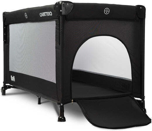 Caretero Esti Playpen 2 Levels with Mattress Black 126x65cm