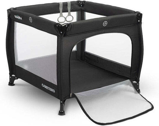 Caretero Quadra Πάρκο με Στρώμα Black 82x82cm