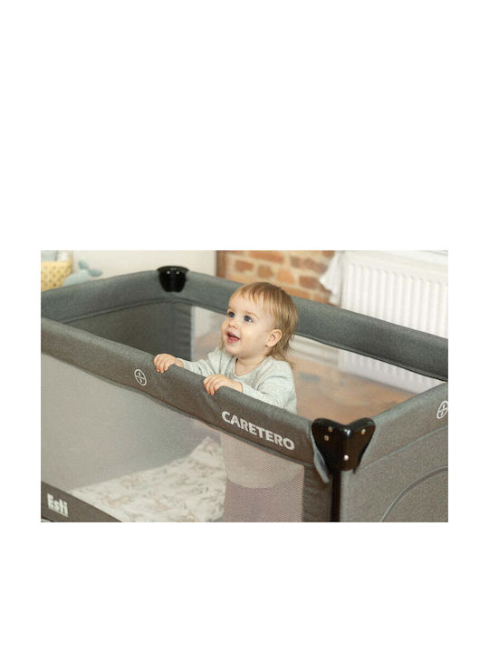 Caretero Esti Кошара за игра 2 Нива с Матрак Black 126x65см