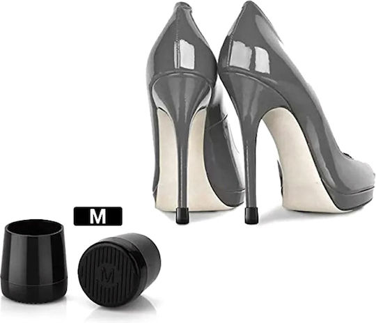 Set 2 Schuhabsatzabdeckungen Zola Kunststoff Größe M Schwarz