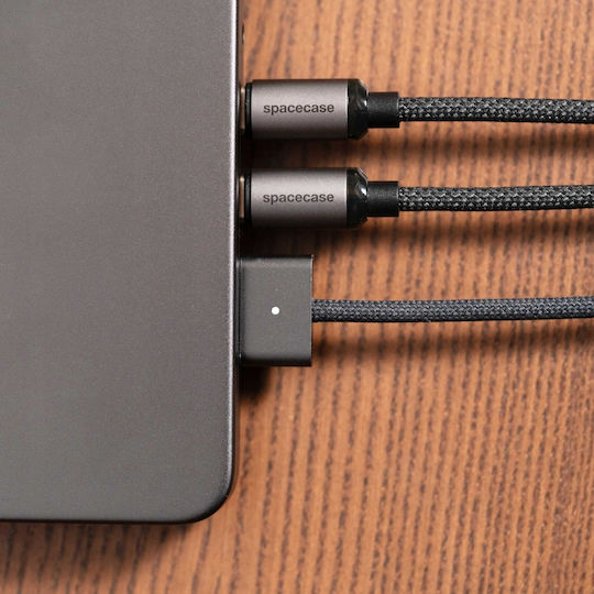 Spacecase Cl02 Cablu USB 2.0 USB-C Masculin - USB-C 60W Negru 2m 122092