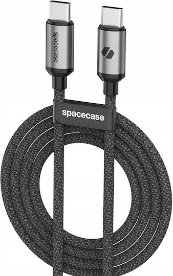Spacecase Cl02 Cablu USB 2.0 USB-C Masculin - USB-C 60W Negru 2m 122092