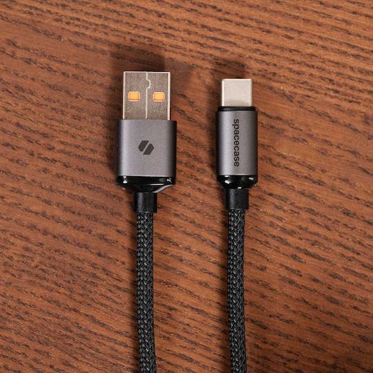 Spacecase Cl03 Редовна USB 2.0 Кабел USB-C мъжки - USB-A мъжки Черен 1м (122090)