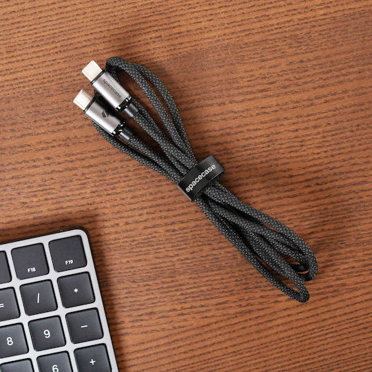 Spacecase Cl01 USB 2.0 Кабел USB-C Мъжки - USB-C 60W Черен 1м 122091