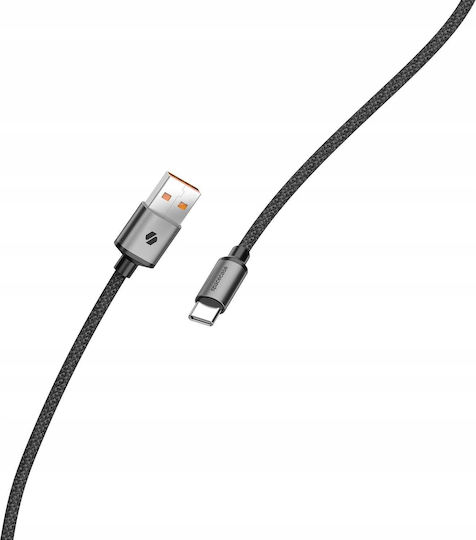 Spacecase Cl03 Редовна USB 2.0 Кабел USB-C мъжки - USB-A мъжки Черен 1м (122090)
