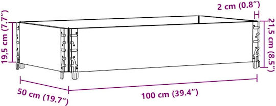 vidaXL Coliere pentru Paletă 100bucx50bucx21.5buc