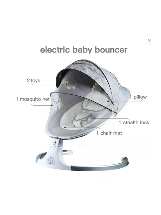 Electric Relax pentru Bebeluși Leagăn cu Muzică Gri