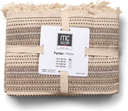 Mc Decor Mc Decor Zweisitzer-Sofa Überwurf 170x240cm Ecru