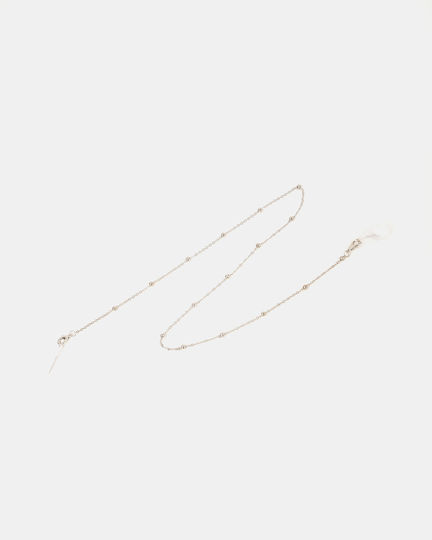 Brillenkette Weiß mit weißen Verschlüssen