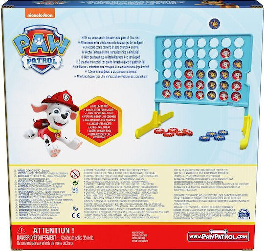 Joc de Societate Paw Patrol Four in a Row pentru 2 Jucători 4+ Ani (EN) Spin Master