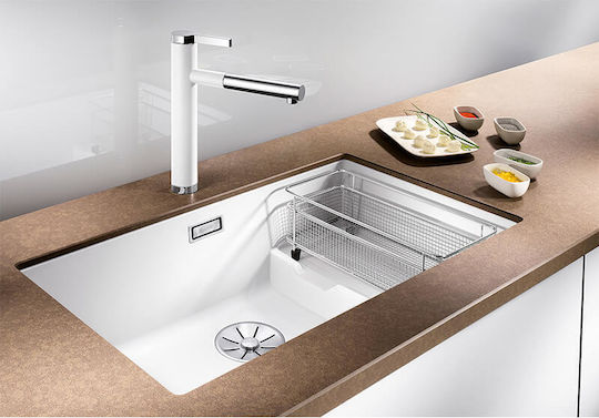Blanco 700-U Level Με καλάθι Υποκαθήμενος Inox με Μπαταρία Μ73xΠ46cm Λευκός