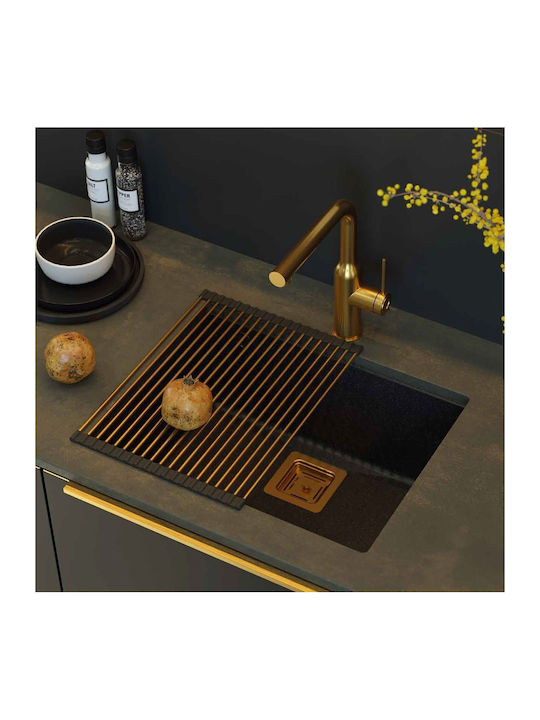 Quadron Drop-In Chiuvetă din Granit Sintetic L55xW42cm Argintiu