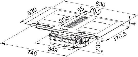 Franke Maris FMA 8391 HI Induction Cooktop Autonomous 83x52εκ.