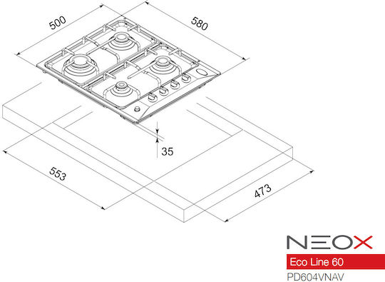 Neox Автономен 58x50εκ.