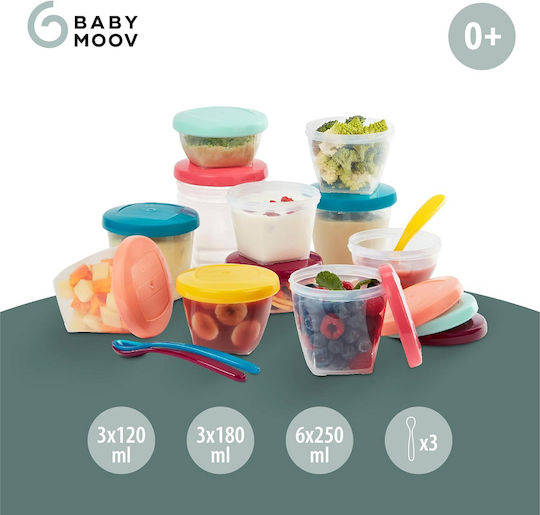 Babymoov Комплект Прозрачни Пластмасови Кутии За Храна 9.5см 15 Бройки