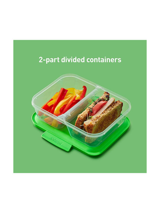 Sistema Microwave Plastic Lunch Box Green 19x12.9cm 5pcs