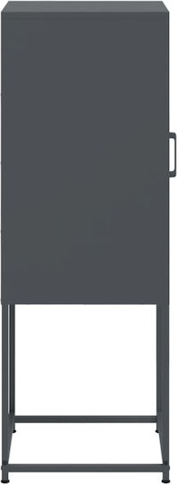Метален Офисен Шкаф Антрацит 36x39x107см