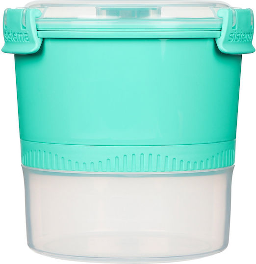 Sistema Sistema Kunststoff Mittagsbox Mit Fächern Blau 965ml
