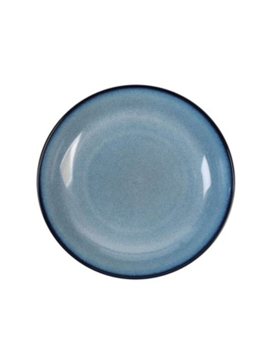 Cryspo Trio Plate Soup Ceramic Blue with Diameter 23cm 1pcs