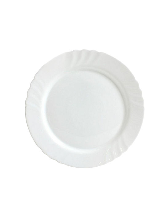 Bormioli Rocco Ebro Plate Shallow made of Porcelain White with Diameter 32cm 12pcs