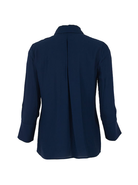 Elisabetta Franchi Women's Long Sleeve Shirt Blue
