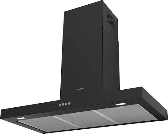 Faber Stilo Comfort BK Matt A90 Island Vent Hood 90cm Black