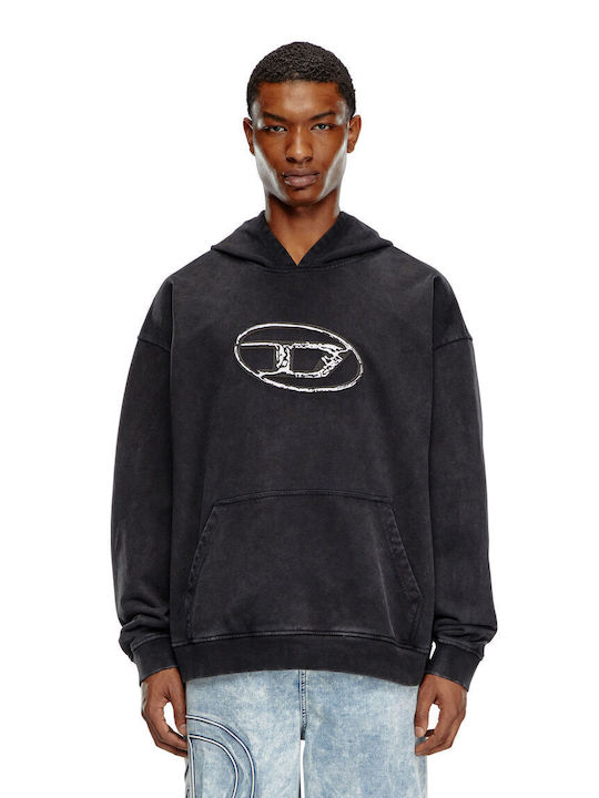 Diesel Herren Sweatshirt mit Kapuze Black