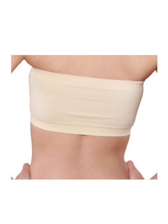 Strapless Bustier Without Padding Beige