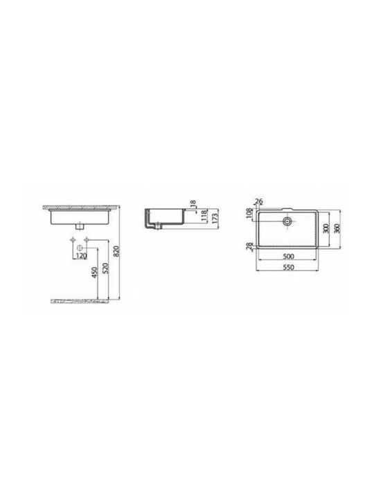 Creavit Dream Υποκαθήμενος Νιπτήρας Πορσελάνης 54x34x16.8cm Λευκός