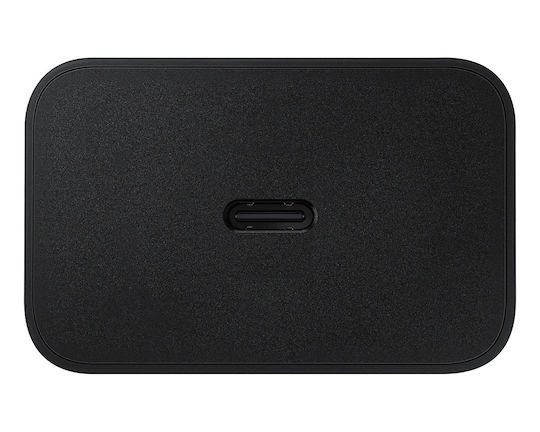Samsung Φορτιστής με Θύρα USB-C και Καλώδιο USB-C - USB-C 45W Power Delivery Μαύρος (EP-TA4510XBEGEU)