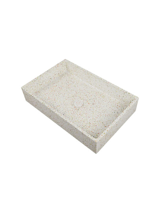 Karag Dion Επικαθήμενος Νιπτήρας Πέτρινος 60x39x12cm Fruitcake