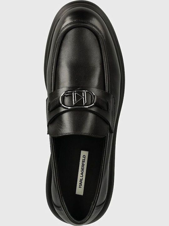 Δερμάτινα Ανδρικά Loafers σε Μαύρο Χρώμα