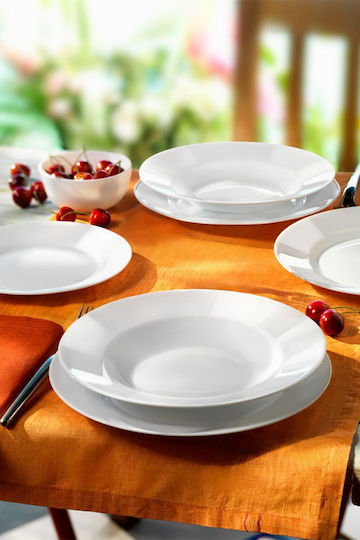 BigBuy Toledo Müslischüssel Rund Keramik White mit Durchmesser 11cm 6Stück
