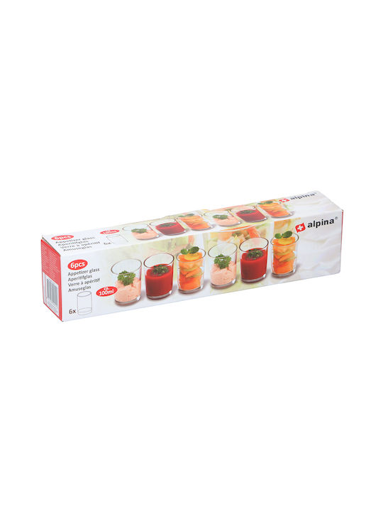 Alpina Appliances Servierschüssel Rund Glas Transparent mit Durchmesser 6.5cm 4Stück