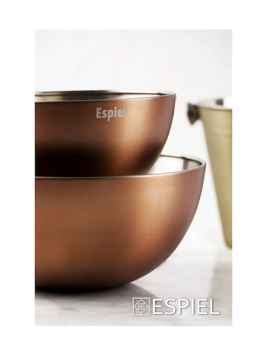 Espiel Serving Bowl Round Inox Orange with Diameter 15cm 1pcs