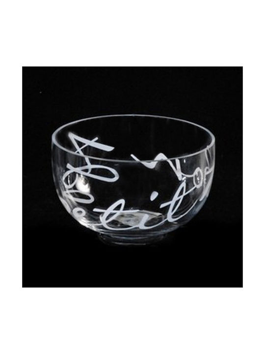 Domus Homus Servierschüssel Rund Glas Transparent mit Durchmesser 13.4cm