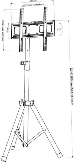 Techly ICA-TR17T2 ICA-TR17T2 Fernsehhalterung Boden bis 60" und 35kg