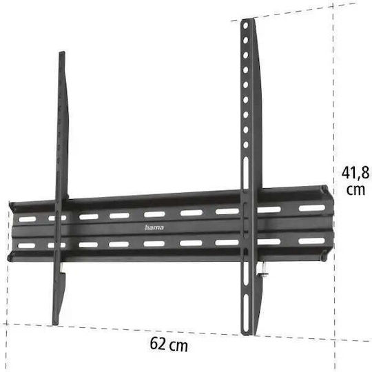 HAMA 00220813 Βάση Τηλεόρασης Τοίχου έως 75" Μαύρο