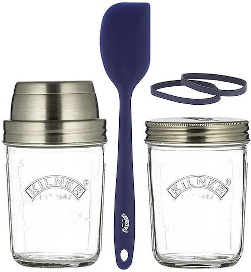 KIlner Σετ 2τμχ Βάζα Γενικής Χρήσης με Καπάκι Γυάλινο Διάφανο 350ml KIlner Σετ 2τμχ Βάζα Γενικής Χρήσης με Καπάκι Γυάλινο Διάφανο 350ml