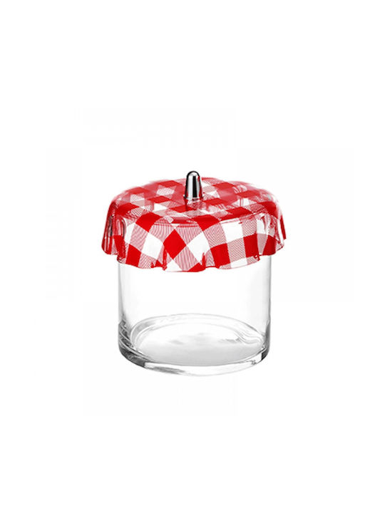 Garibaldi General Use Vase with Lid Glass Red Checkered 7500ml
