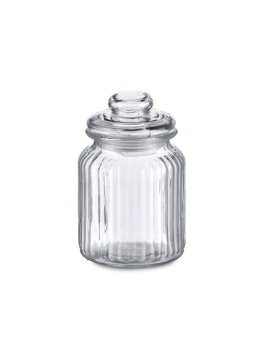 Zeller Vase General Use with Lid Glass Transparent 900ml