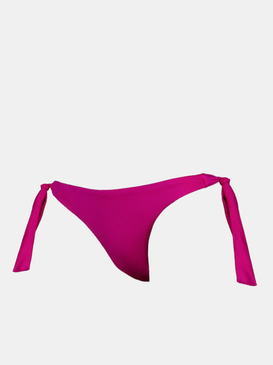 Rock Club Bikini Slip with Ties Magenta