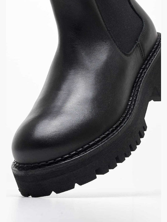 Tommy Hilfiger Leather Women's Ankle Boots Black