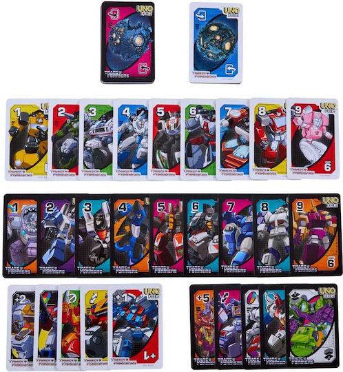 Board Game Transformers UNO Flip! for 2-10 Players 7+ Years Old (EN) Mattel