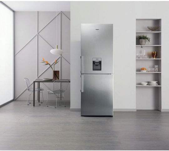 Whirlpool Fridge-Freezer 462lt NoFrost H195.5xW70xD75.5cm Inox WB70I 953 X