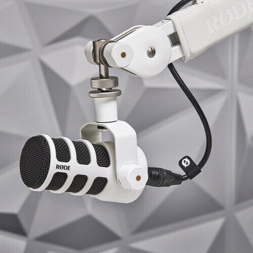 Rode PodMic W Δυναμικό Microphone XLR Shock Mounted for Studio in White Color