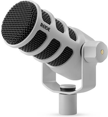 Rode Dynamic XLR Microphone PodMic W Shock Mounted/Clip On Mounting in White Color